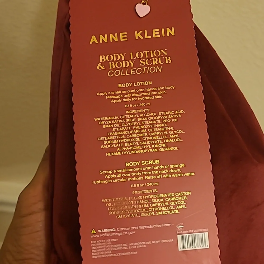 Anne Klein Rose Scented Body Lotion & Scrub Set